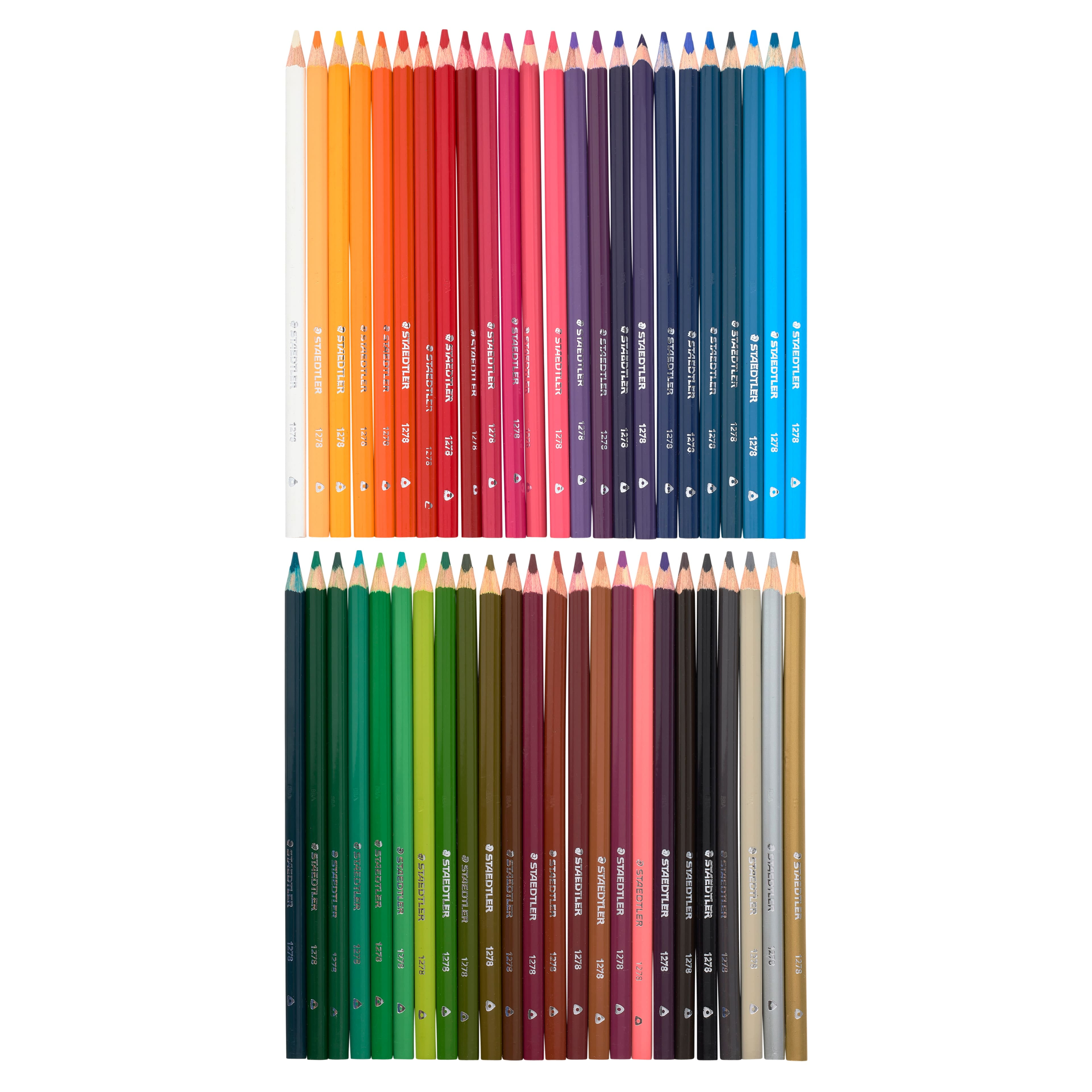 Staedtler Triangular Colored Pencils, Assorted Colors, Set of 72