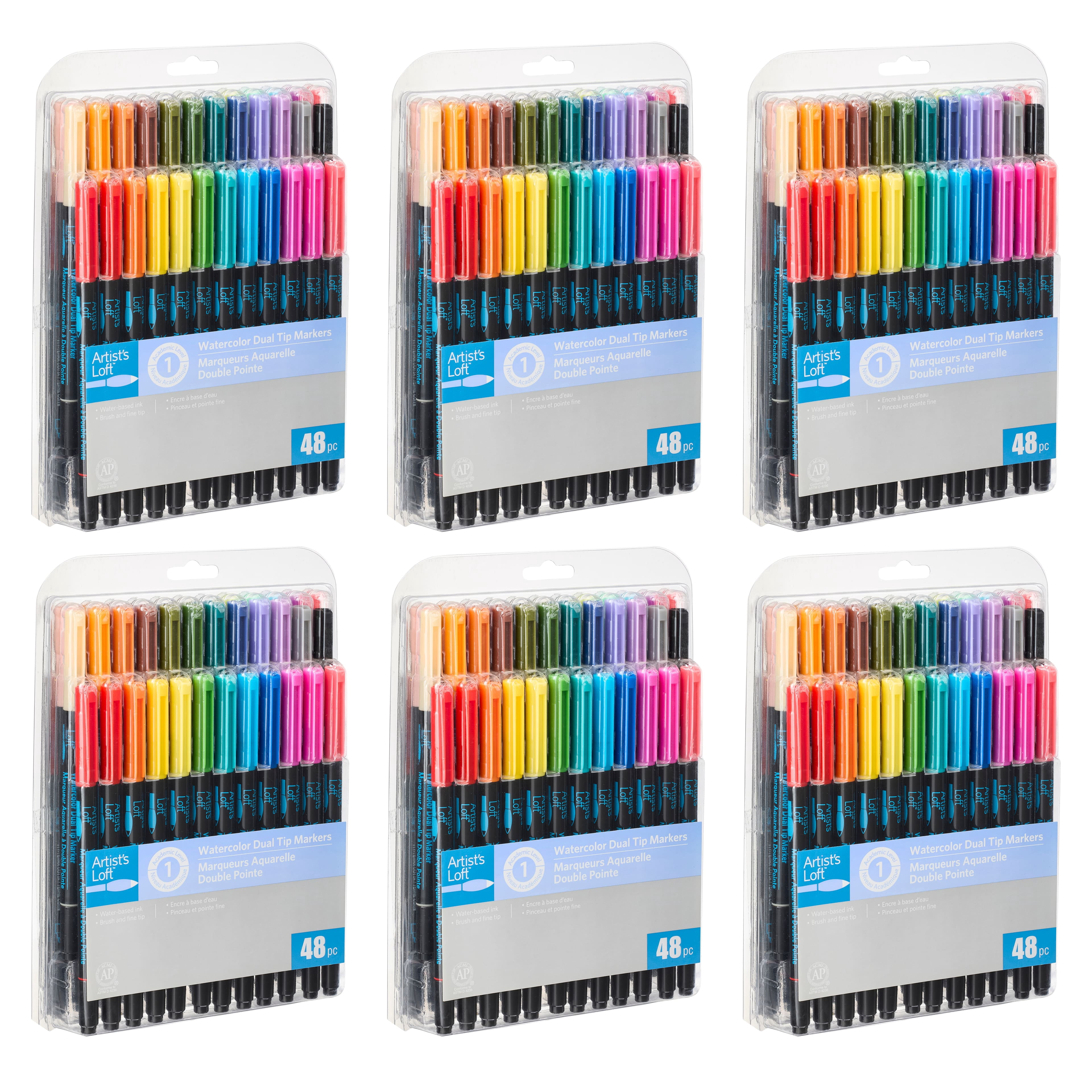 Artist's Loft Watercolor Dual-Tip Markers, 6 Packs: 48 ct. (288 total)