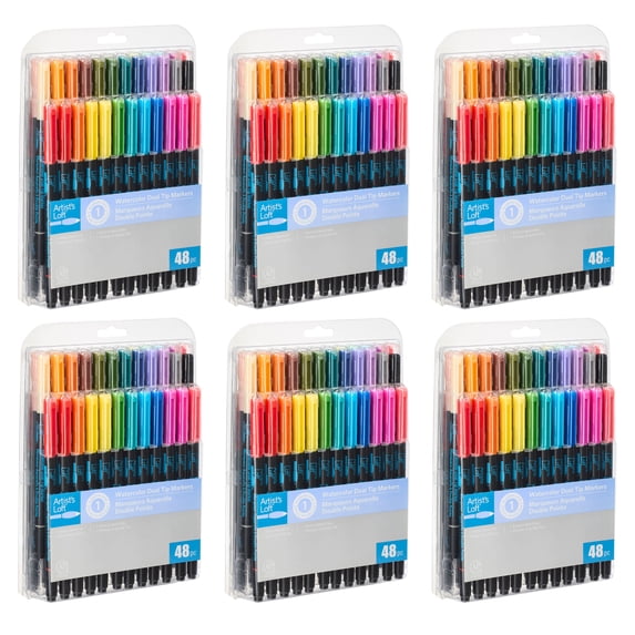 Artist's Loft Watercolor Dual-Tip Markers, 6 Packs: 48 ct. (288 total)