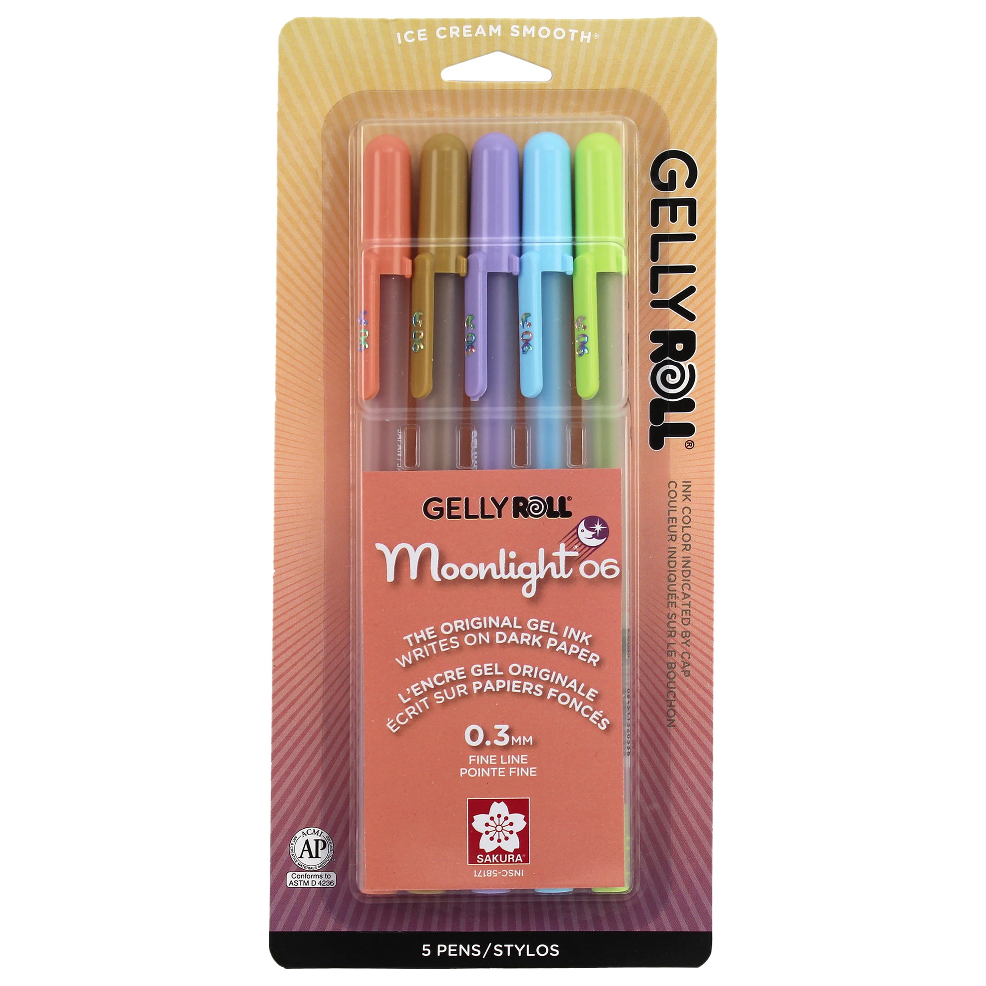 Gelly Roll Moonlight 06 Fine Point Daylight Gel Pens, 6 Packs: 5 ct. (30 total)