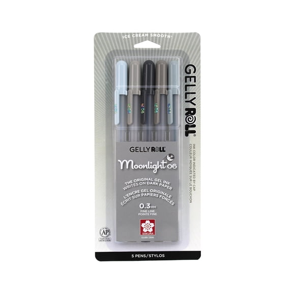 Gelly Roll Moonlight 06 Fine Point Grays Gel Pens, 6 Packs: 5 ct. (30 total)