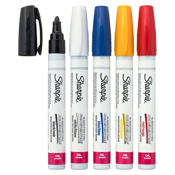 6 Packs: 5 ct. (30 total) Sharpie Oil-Based Primary Paint Markers