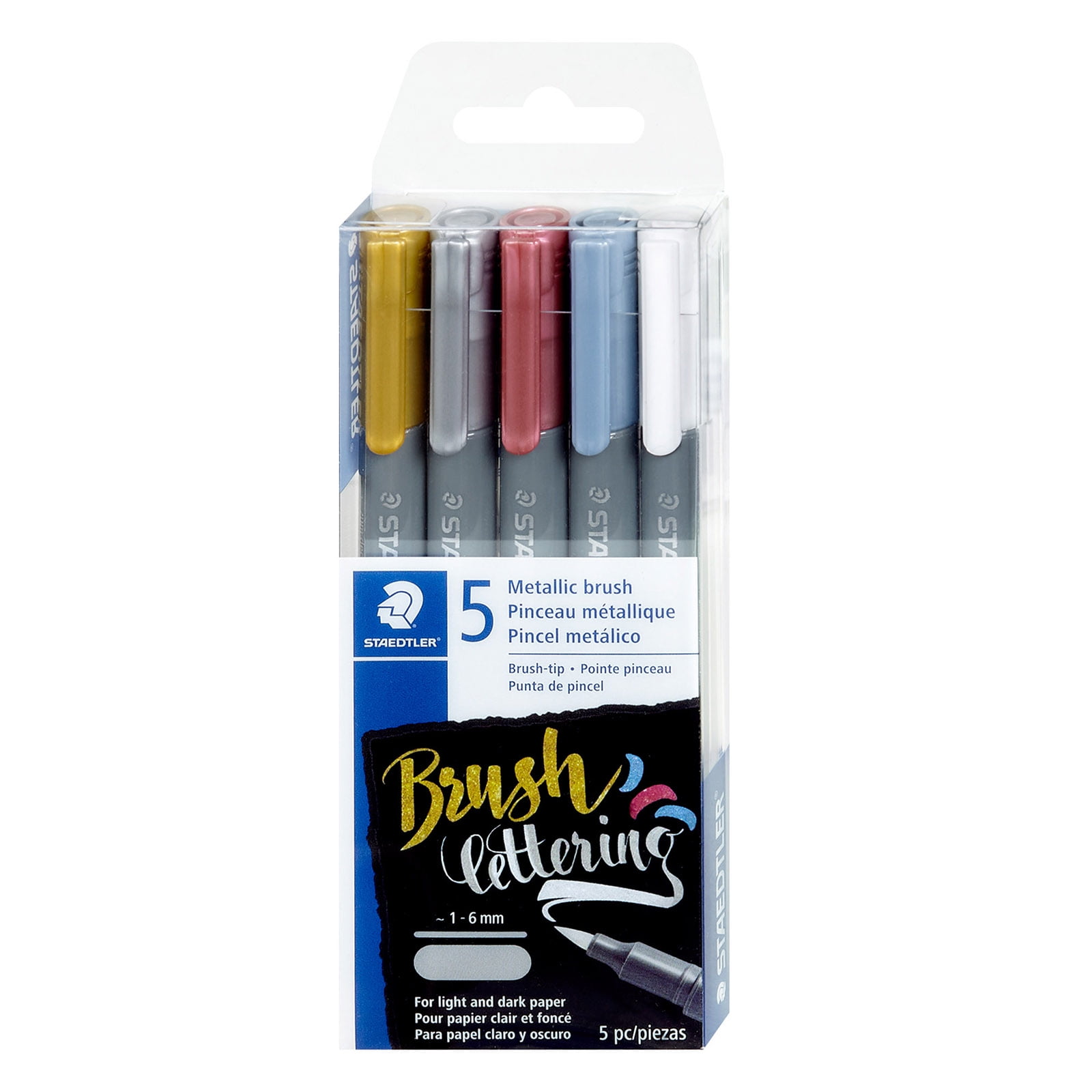 Staedtler Metallic Brush Markers, 6 Packs: 5 ct. (30 total)