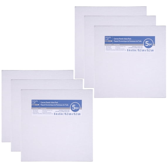 6 Packs: 5 ct. (30 total) Value Pack Canvas Panels by Artist's Loft Necessities