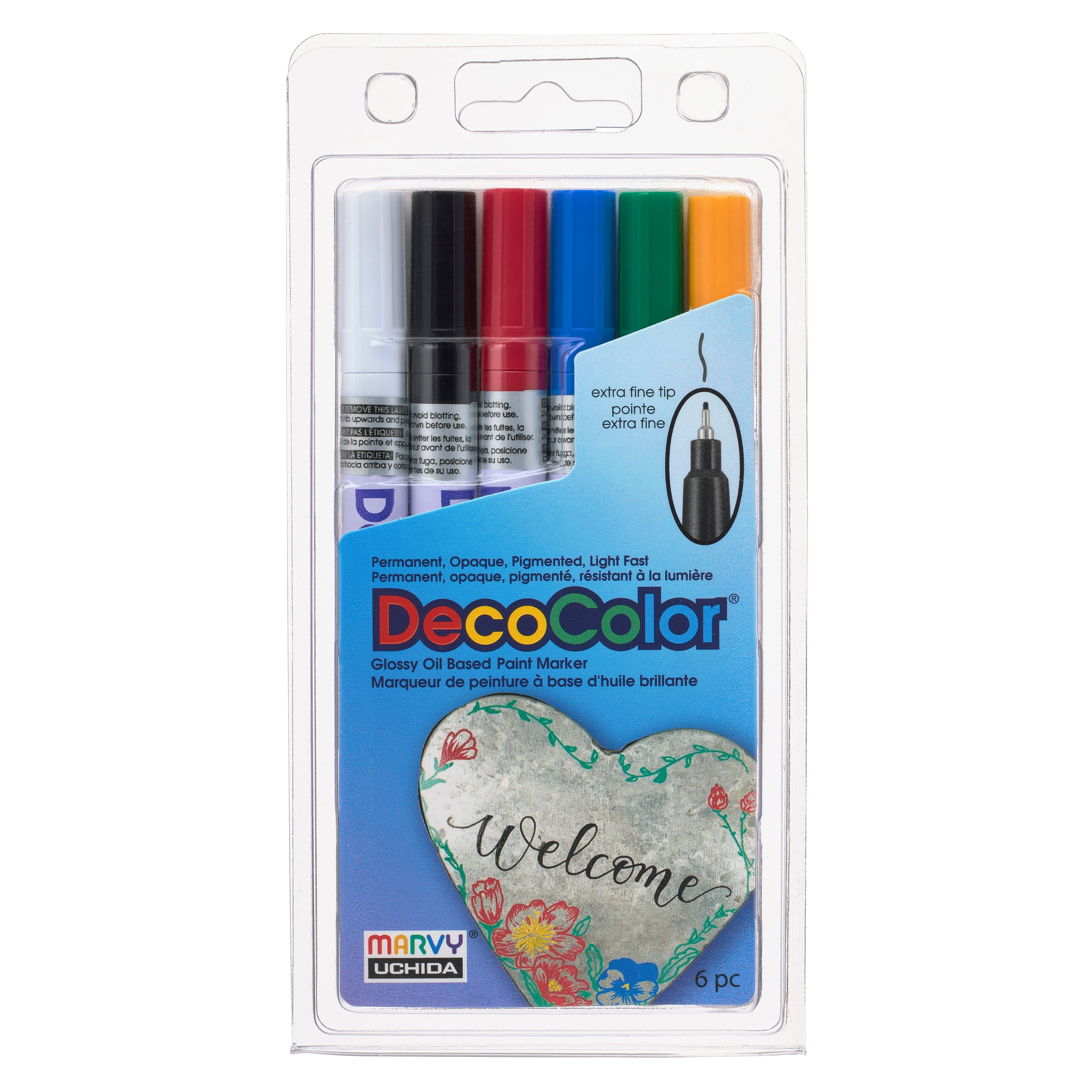 6 Packs 6 ct. (36 total) DecoColor™ Glossy Oil Base Extra Fine Paint