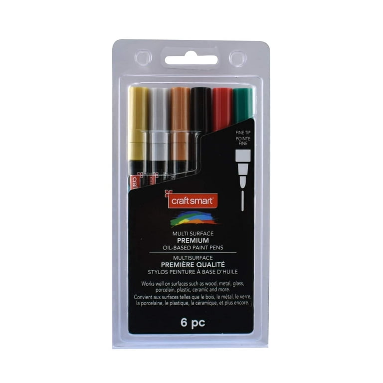 Craftsmart Oil Based Paint Pens Fine Tip 6pc for sale online