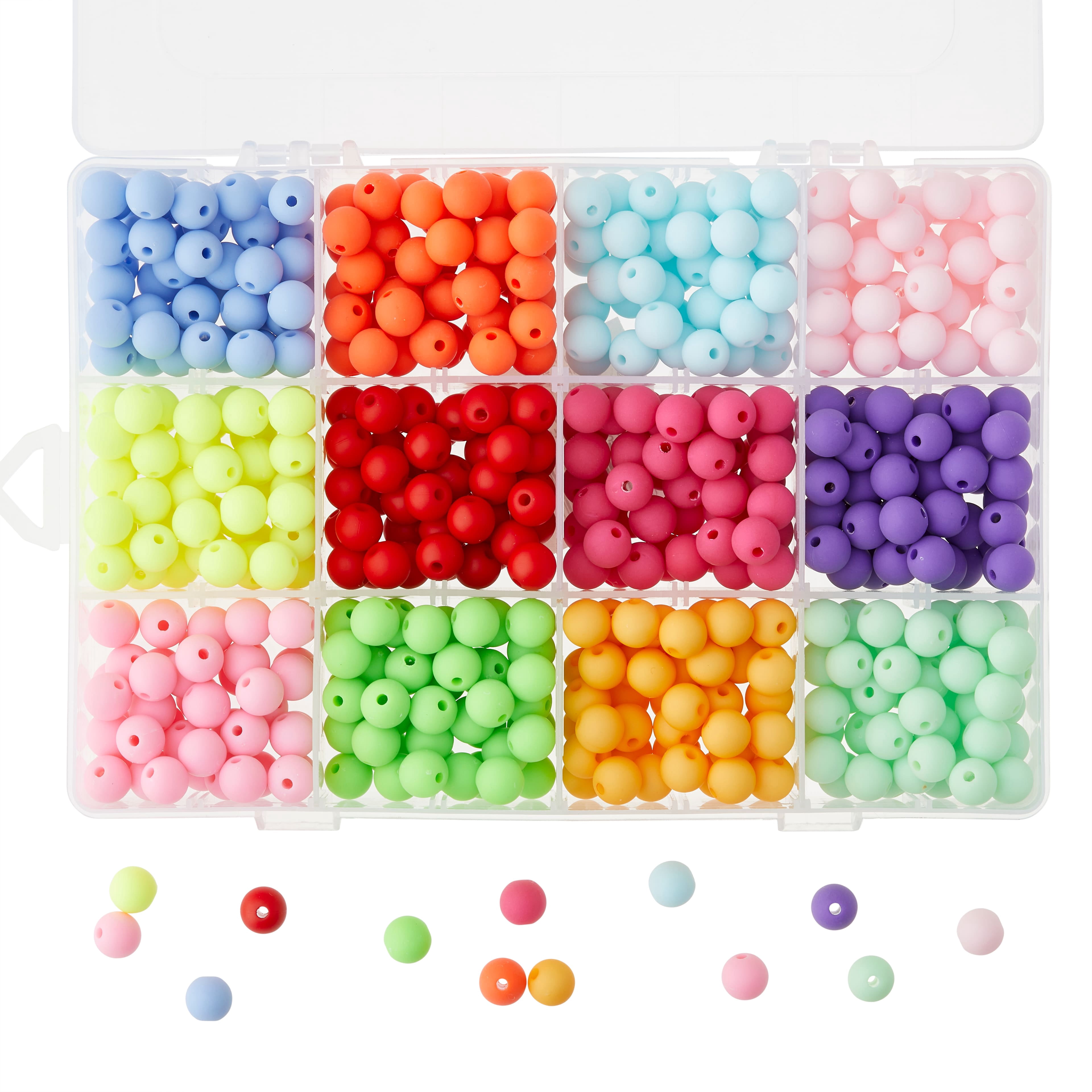 Multicolor Pack Bead Landing Multicolor Round Beads Set, 6 Packs: 600 ct. (3,600 total ...