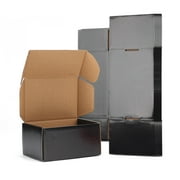 6 Packs 6x4x3 Shipping Boxes,Cardboard Boxes for Small Business, Packing and Mailing,Black
