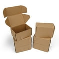 thumbnail image 1 of 6 Packs 6x4x3 Shipping Boxes,Cardboard Boxes for Small Business, Packing and Mailing,Brown, 1 of 7