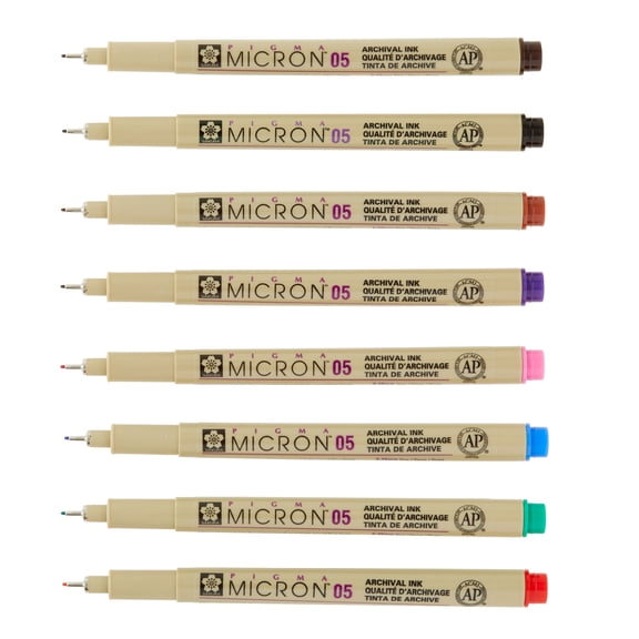 Pigma Micron 05 Fine Line Pen Set, 6 Packs: 8 ct. (48 total)