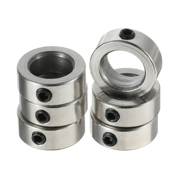 6 Packs 8mm Shaft Lock Collar T8 Screw Lock Ring, Stainless Steel Set Screw Collars