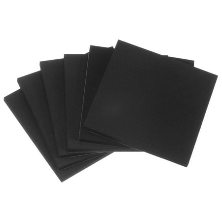 Uxcell 6 pack Adhesive Foam Padding Sheets 1/4" Thick x 4" Long Square EVA Foam Sheet Self Stick Anti Vibration Pads