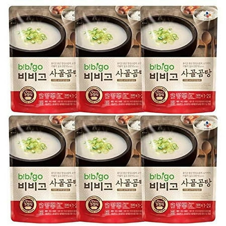 [ 6 Packs ] CJ Bibigo Korean Sagol Gomtang Beef Bone Flavored Soup ???? 500g
