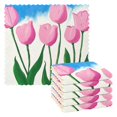 thumbnail image 1 of 6 Packs Cartoon Tulip Flower Kitchen Dish Towels Soft Absorbent Dish Cloths 11"x11", 1 of 9