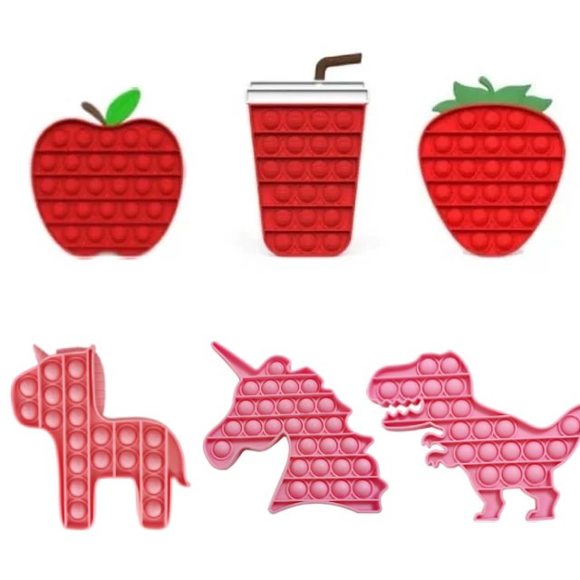 6 Packs Christmas Party Decorations Pop Fidget Toys Push It Bubbles