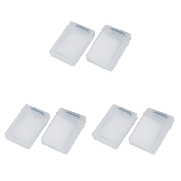 6 Packs Clear 3.5 INCH SATA HDD Hard Drive Storage Case