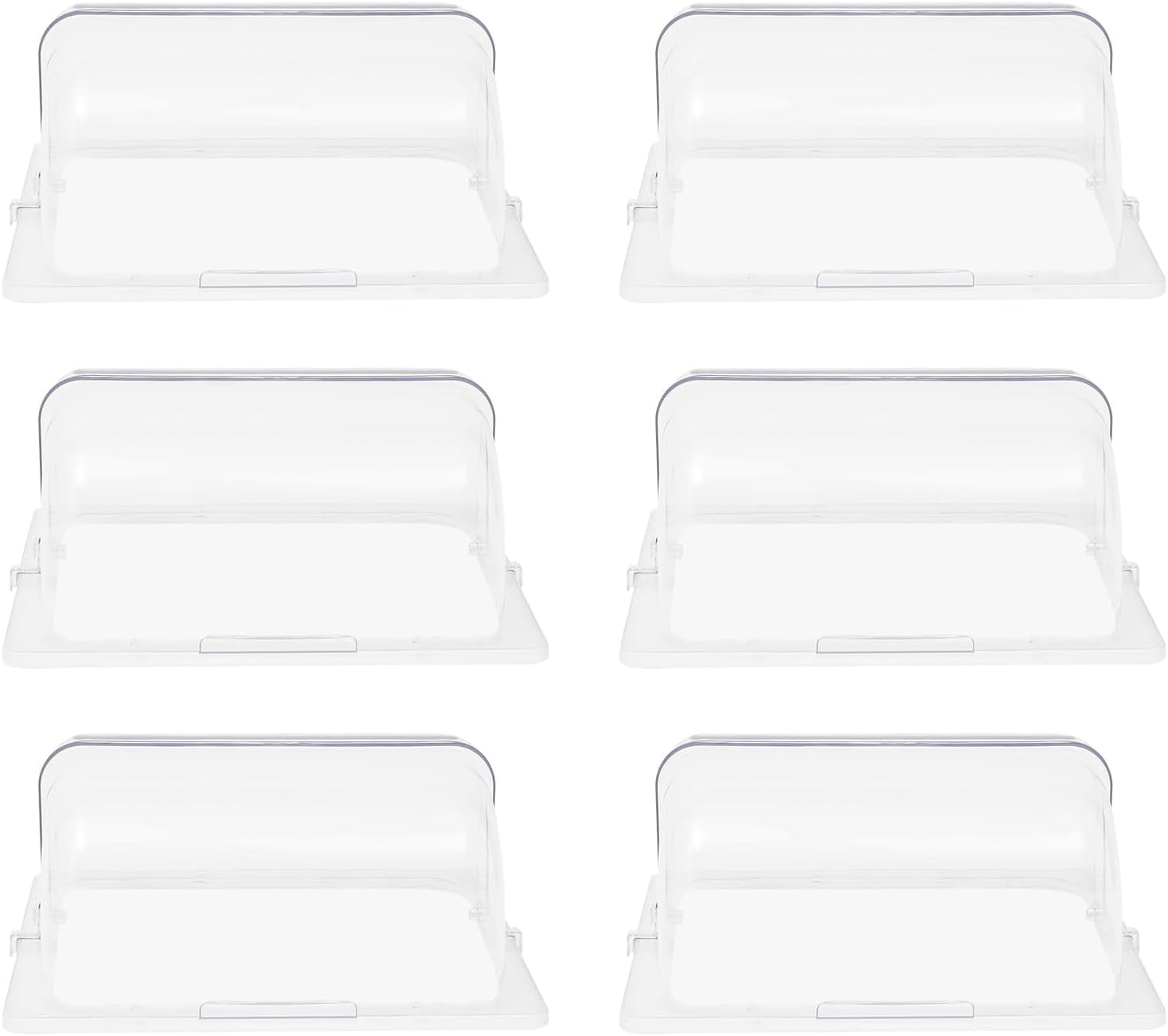 6 Packs Clear Chafing Dish Covers, Half Size Food Glass Dome Cake Dome ...