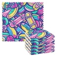 thumbnail image 1 of 6 Packs Colorful Skate Kitchen Dish Towels Soft Absorbent Dish Cloths 11"x11", 1 of 9