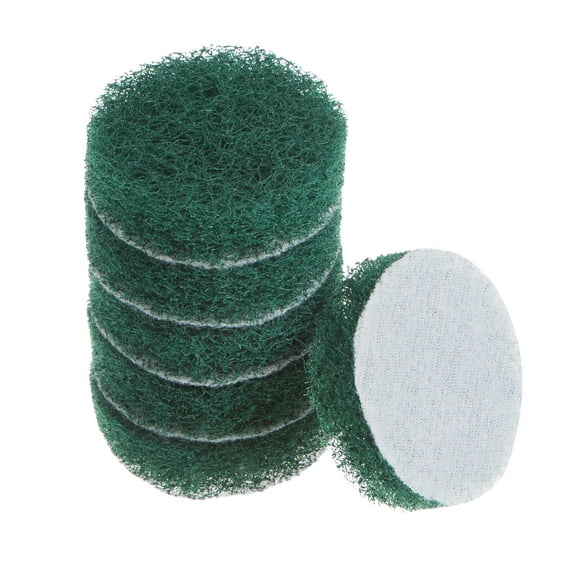 6 Packs Drill Power Brush 2 inch Tile Scrubber Scouring Pads 180-240 Grit for Household Cleaning