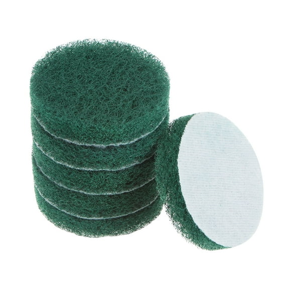 6 Packs Drill Power Brush 3 inch Tile Scrubber Scouring Pads 180-240 Grit for Household Cleaning