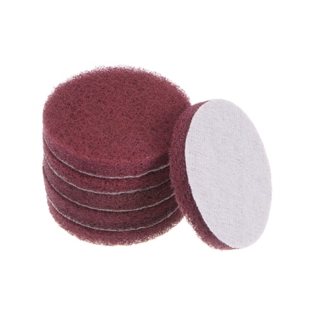 6 Packs Drill Power Brush 3 inch Tile Scrubber Scouring Pads 320-400 Grit for Household Cleaning