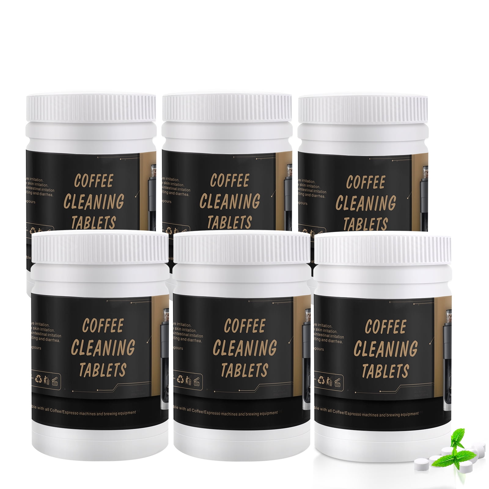 6 Packs Espresso Machine Cleaning Tablets (100 Tabs) For Automatic