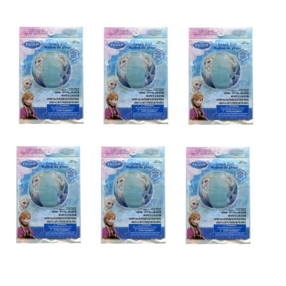 6 Packs- Frozen Inflatable 20" Beach Ball