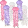 thumbnail image 1 of 6 Packs Jellyfish Paper Lanterns Hanging Mermaid Wishes Lantern Under the sea Ocean Theme Party Supplies Great for Kids Birthday Decors, Baby Shower Baby Room (Pink Purple White）, 1 of 12