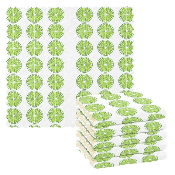 6 Packs Lemon Slice Kitchen Dish Towels Soft Absorbent Dish Cloths 11"x11"