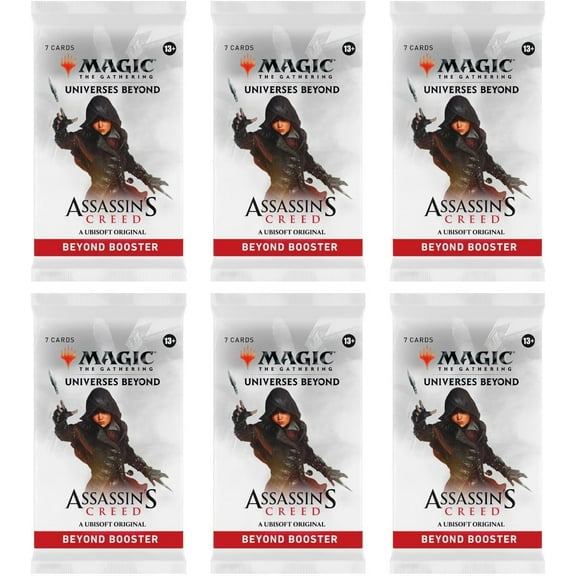 6 Packs MTG Beyond Booster Pack Lot Universes Beyond Assassins Creed