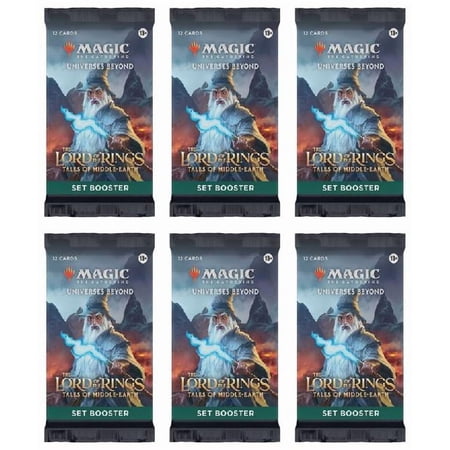 6 Packs MTG Set Booster Pack Lot MTG Lord of the Rings Tales of the Middle-Earth