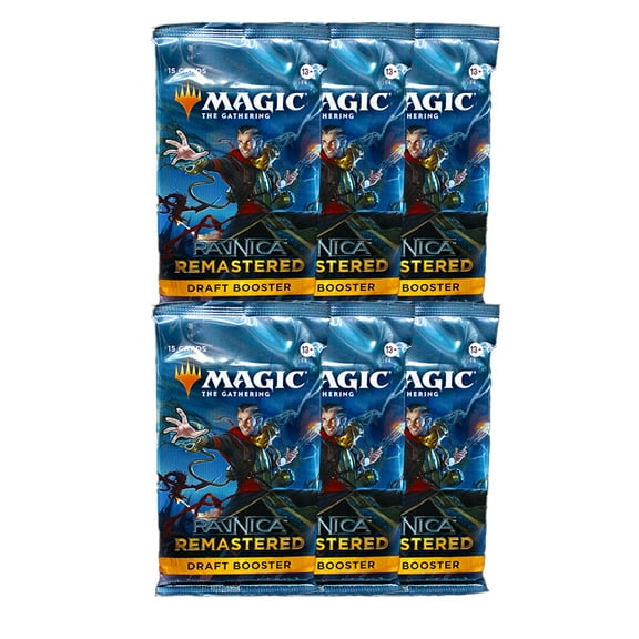 6 Packs Magic: the Gathering Draft Booster Pack Lot MTG Ravnica Remastered
