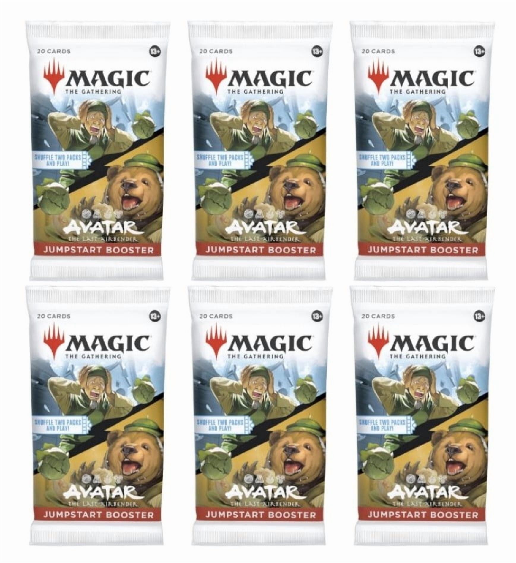 6 Packs Magic the Gathering Jumpstart Booster Pack Lot MTG Avatar the Last Airbender
