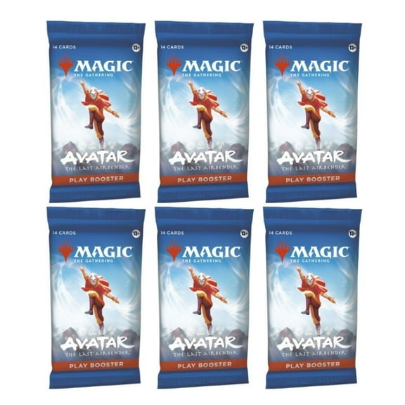 6 Packs Magic the Gathering Play Booster Pack Lot MTG Avatar the Last Airbender