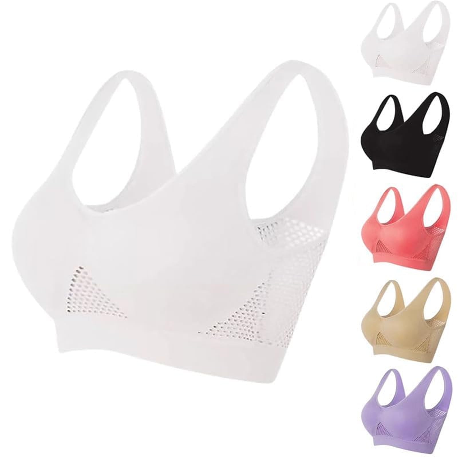 6 Packs Maternity Bras for Pregnancy Sports Bras for Women High Support