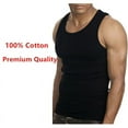 thumbnail image 1 of 6 Packs Men's Black Basic A-Shirts 100% Cotton  Size XL, 1 of 6