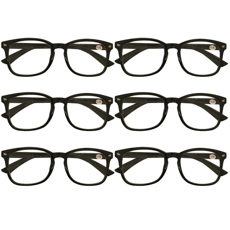 6 Packs Mens Womens Oval Round Frame Reading Glasses Blue  display picture 1