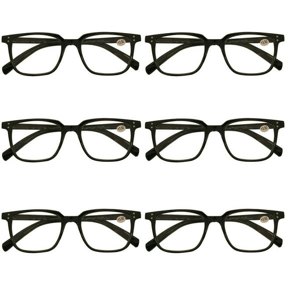 6 Packs Mens Womens Unisex Oval Frame Reading Glasses Blue Light Blocking Readers +2.00