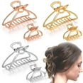 thumbnail image 1 of 6 Packs Metal Hair Claw Clips, Lady Thick Hair Catch Barrette, Large&Mini Non-slip Hair Jaw Clamp Clips Styling Fashion Accessories for Women Girls, 1 of 4