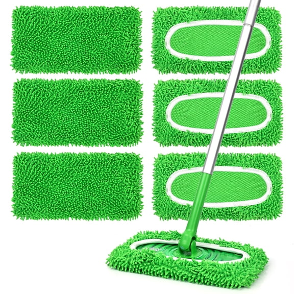 6 Packs Microfiber Steam Mop Replacement Washable Pads Compatible with H2O X5