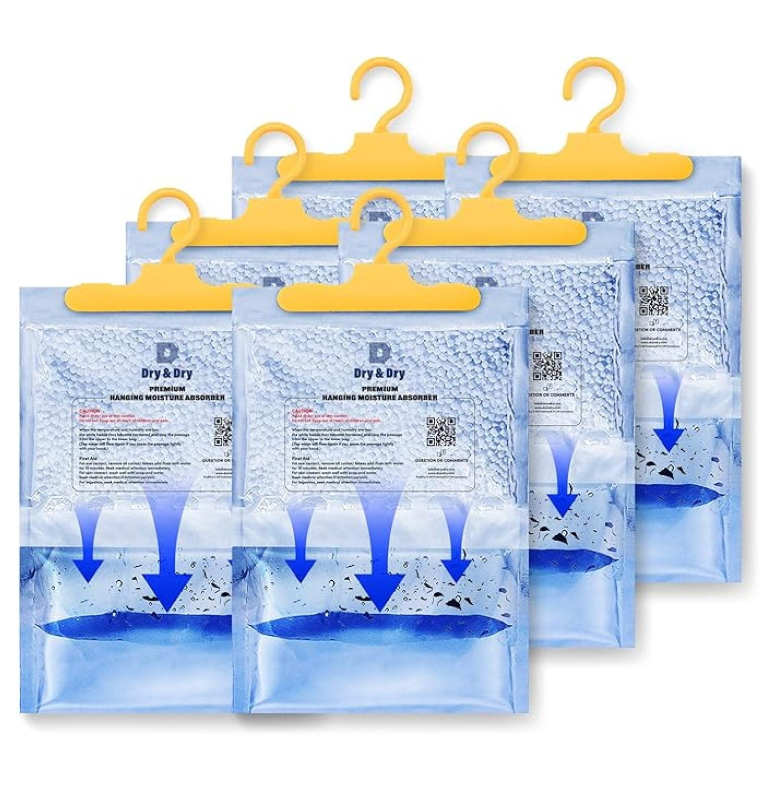 6 Packs [Net 7 Oz/Pack] Moisture Absorbers for Home for Basement for Bedroom Small - Moisture Absorbers