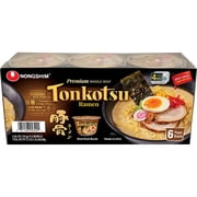 6 Packs Nongshim Tonkotsu Ramen Premium Noodle Soup, Rich Pork Broth, 3.56 oz, 6 ct