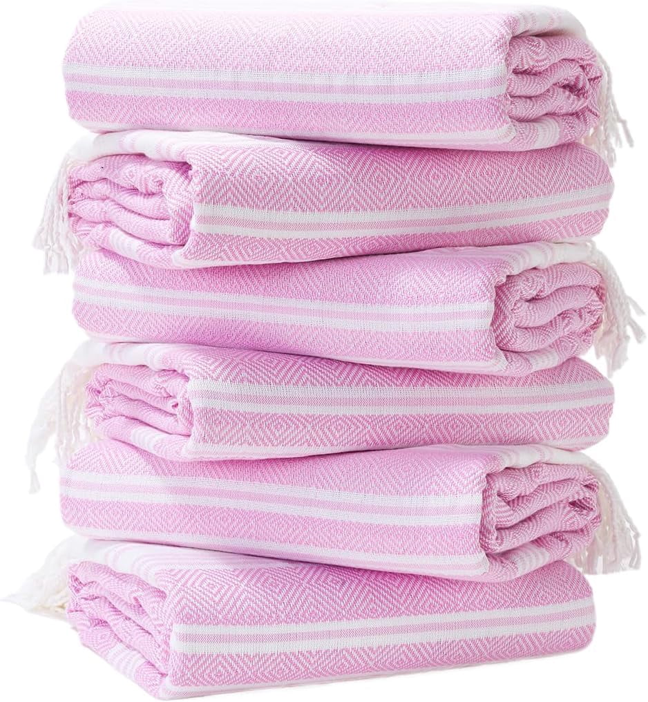 8 Pack Turkish Beach Towels - Oversized Quick Dry Pool Towels, Lightweight Sand Free Towels For Beach, Yoga, Travel 1 thumbnail image