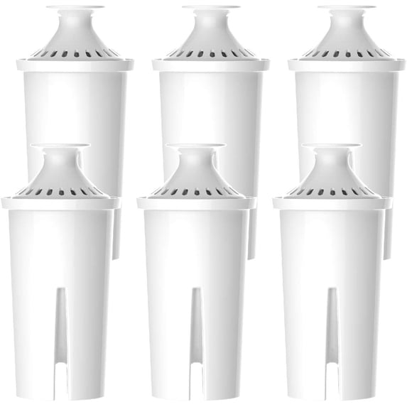 6 Packs Pitcher Water Filter, Replacement for Brita® classic 35557, OB03, Mavea® 107007, Brita® Pitchers Grand, Lake, Capri, Wave and More, NSF Certified, Waterspecialist