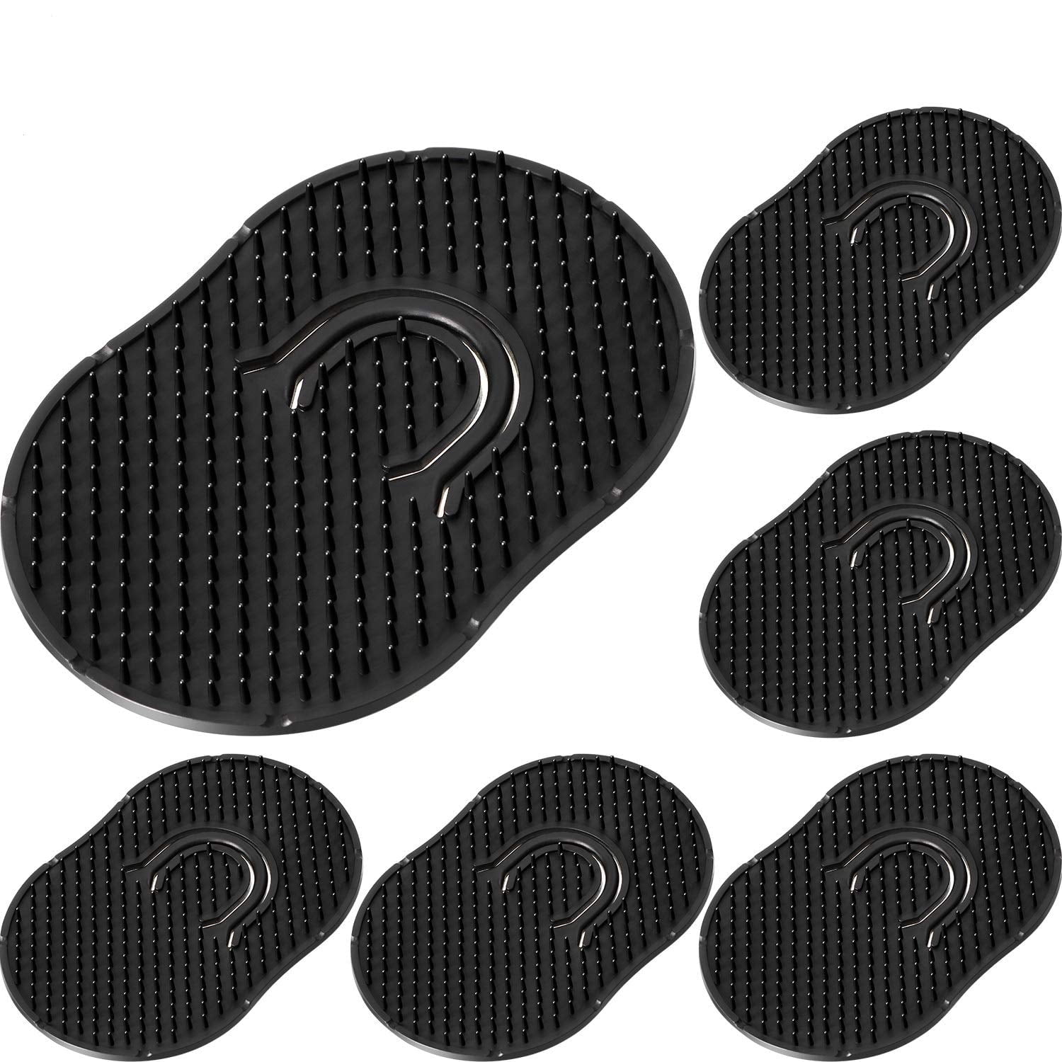 Pocket Palm Combs – 12 Stück Weiche Shampoo-Massagebürsten Für Die Kopfhaut, Schwarz, Tragbar