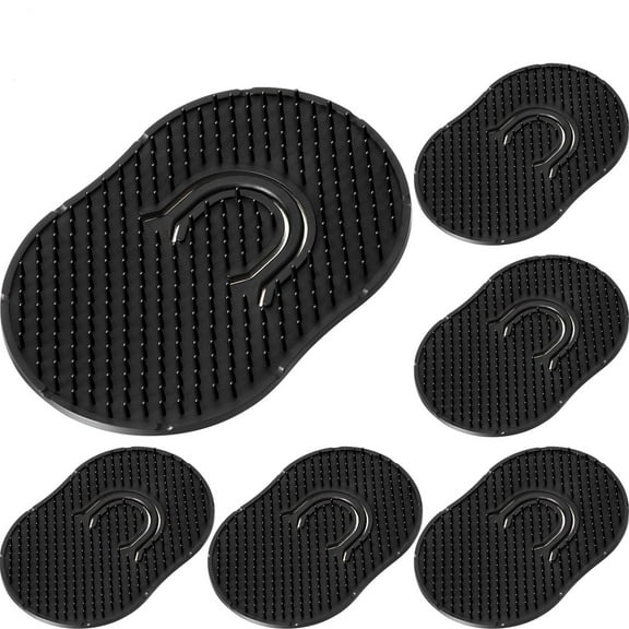 6 Packs Pocket Palm Combs, Shampoo Comb, Massager Hair Brush Comb, Scalp Massager Brush Comb (Black)