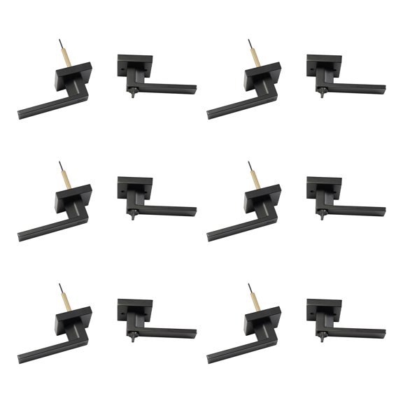 6 Packs Privacy Door Lever, Interior Door Handle Lock, Lock Set for Bedroom, Bathroom