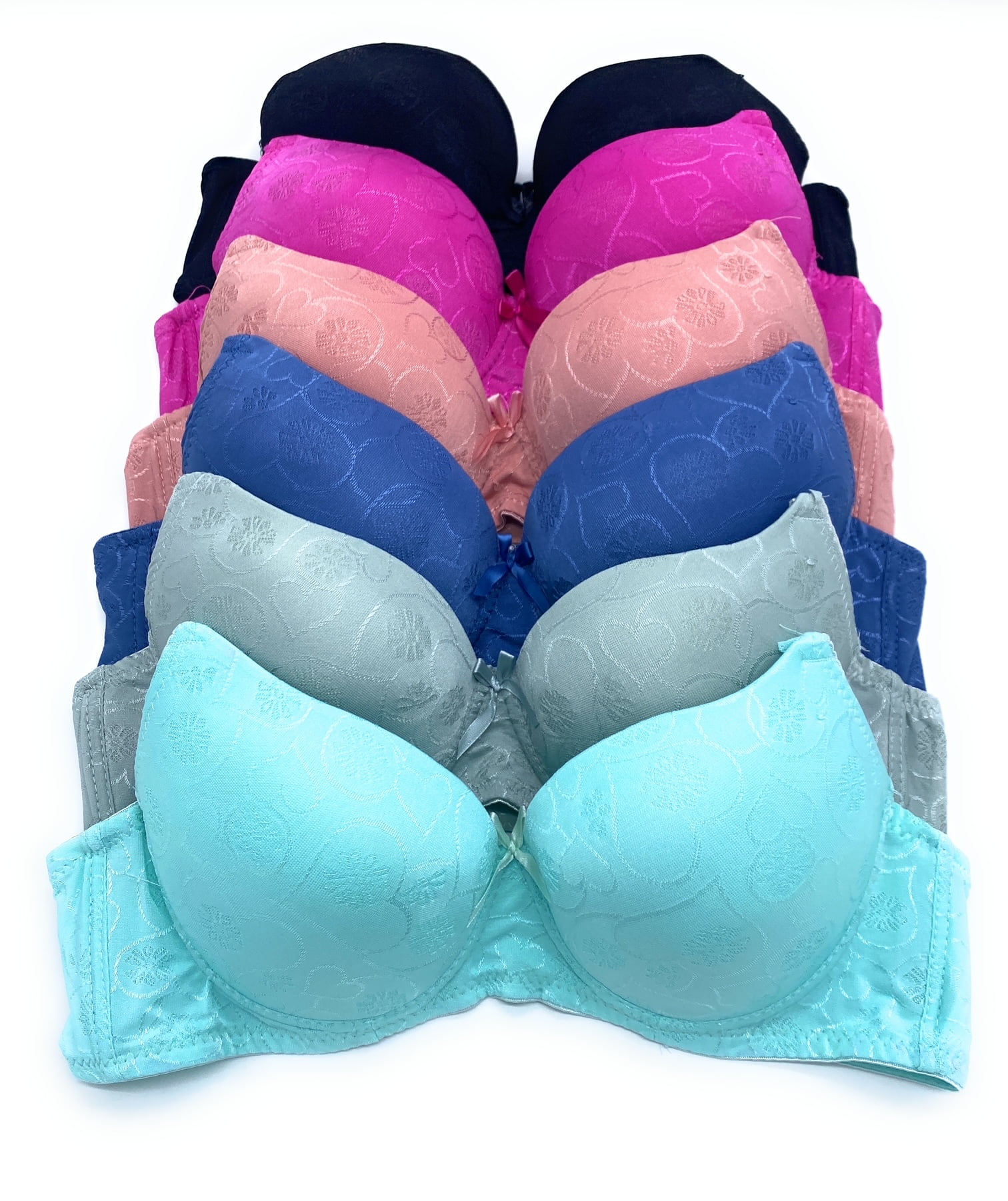 6 pieces of Pushup Underwired Lace Lady's Gentle Push Up Bra A B C Cup 36C ( 83356-53L4-53L2) 