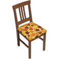 thumbnail image 1 of 6 Packs Removable Chair Seat Covers for Dining Room, Maple Leaves Stretchable Office Kitchen Chair Slipcovers Cushion Protector Colorful Fall Furniture Decor, 16.9x16.9 Inches, 1 of 6