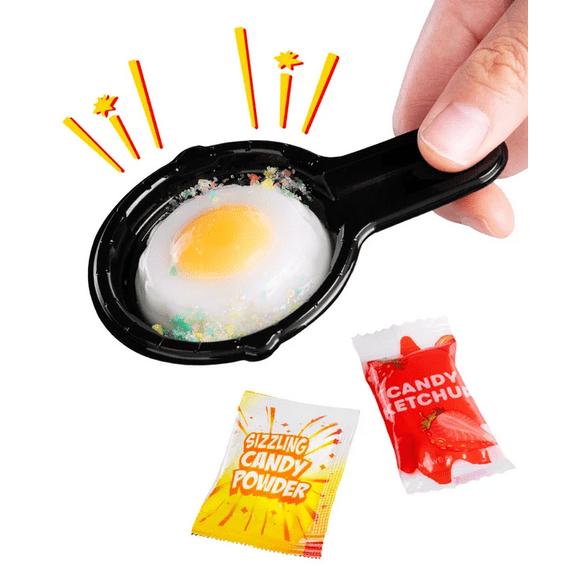 6 Packs Scrambled Gummy Sizzlers- Gummy eggs that sizzle in the pan!